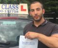 Rob with Driving test pass certificate